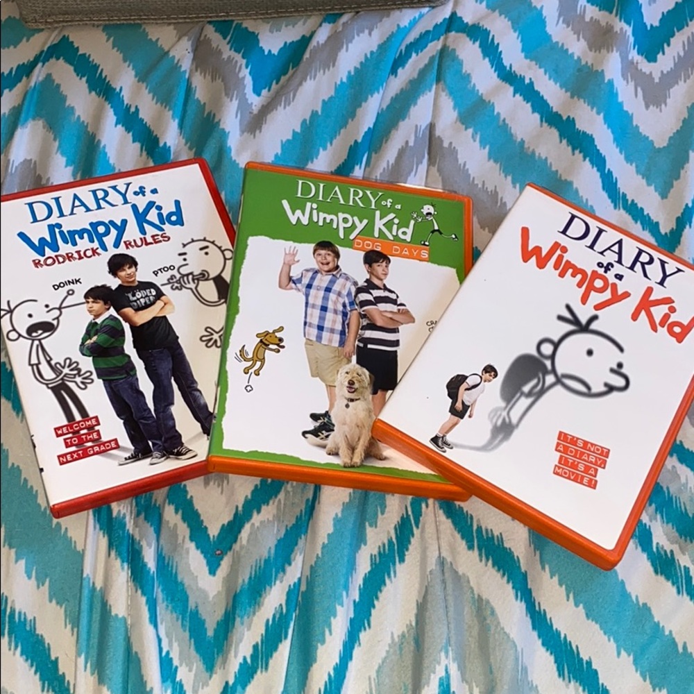 LOT of 3 Diary of a Wimpy Kid DVDs